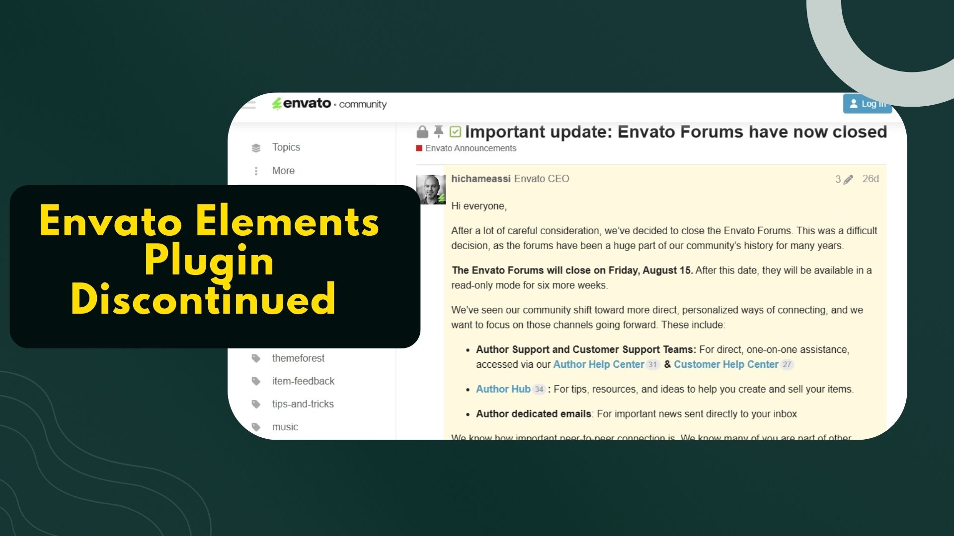 Envato Elements Plugin Discontinued (2025) | Why It Closed & Best Alternatives